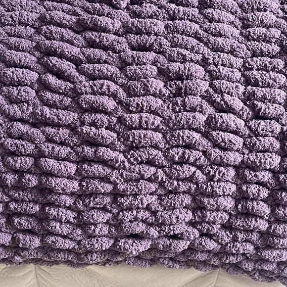 Handmade chunky knit baby blanket - Picture 6 of 7